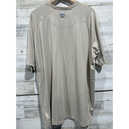 Columbia Performance T-Shirt Men XXL Tan Raglan Sleeve Gorpcore EUC4