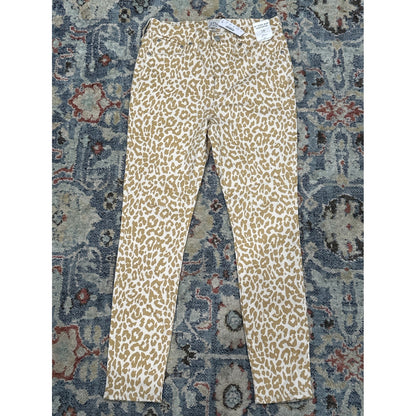 J. Crew Toothpick Jeans Women 28 Tan Leopard Print High Rise Skinny NWT1