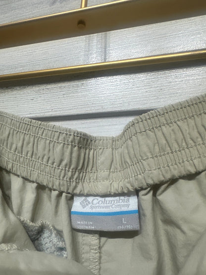 Columbia PFG Shorts Boys Large L 14/16 Tan Omni-Shade Fishing Outdoor EUC1