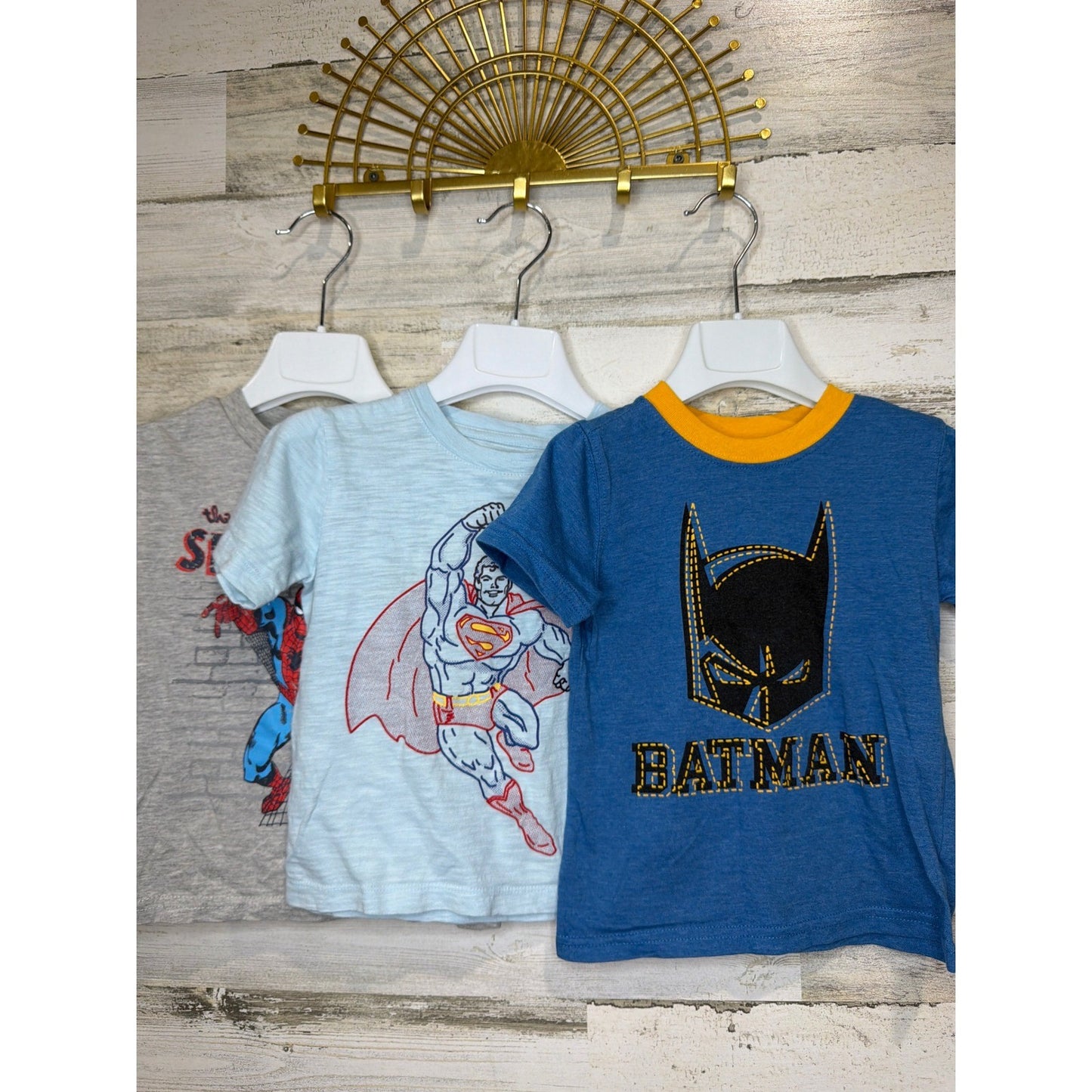 Gap Marvel DC Superhero Bundle Boys 3T Spiderman Batman Graphic Tee Hero Core0