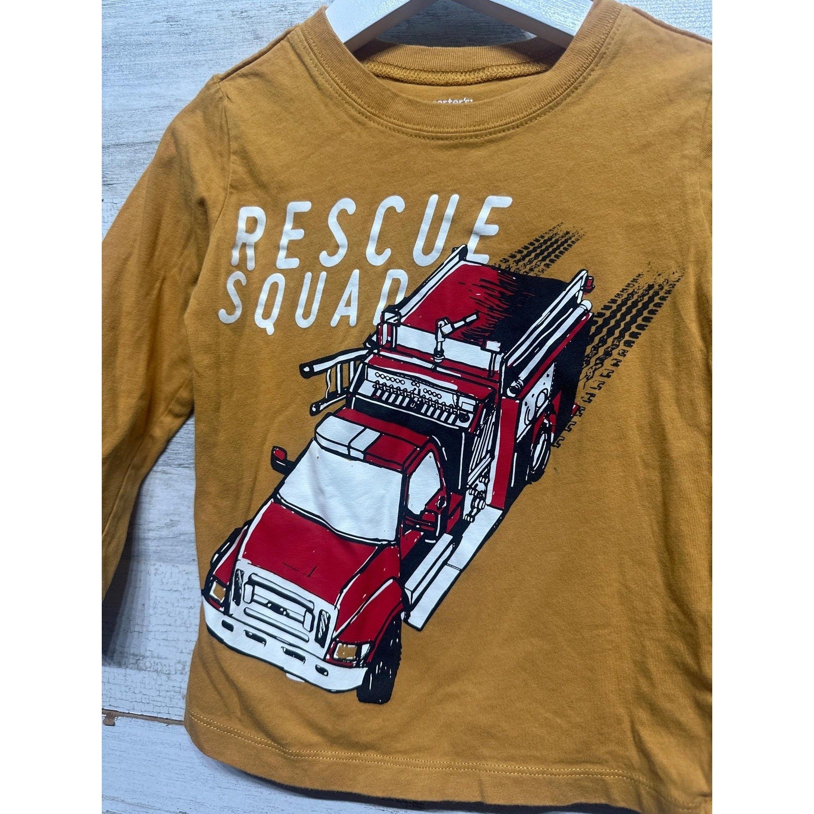Carter's Bundle Boys 2T Yellow White Fire Truck Rescue Squad2
