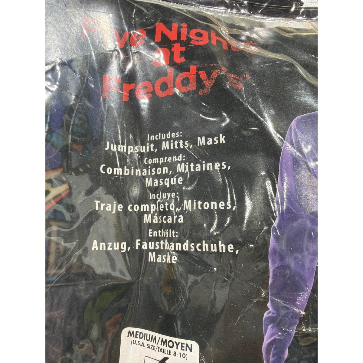 Rubies Five Nights at Freddys Bonnie Costume Kids M 8-10 Purple Gamer Horror NWT4