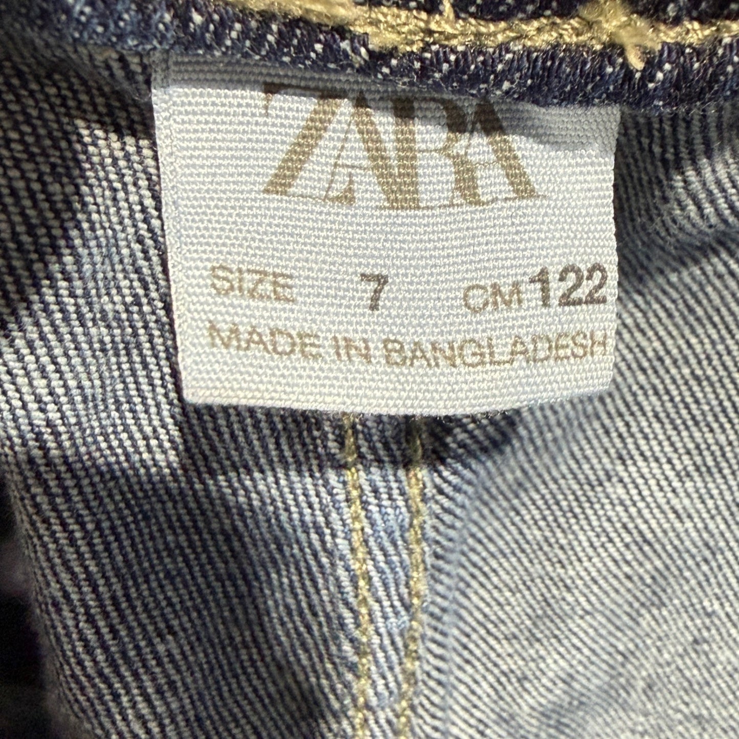 Zara Cargo Jeans Boys Size 7 Blue Elastic Waist Jogger Utility Gorpcore EUC4