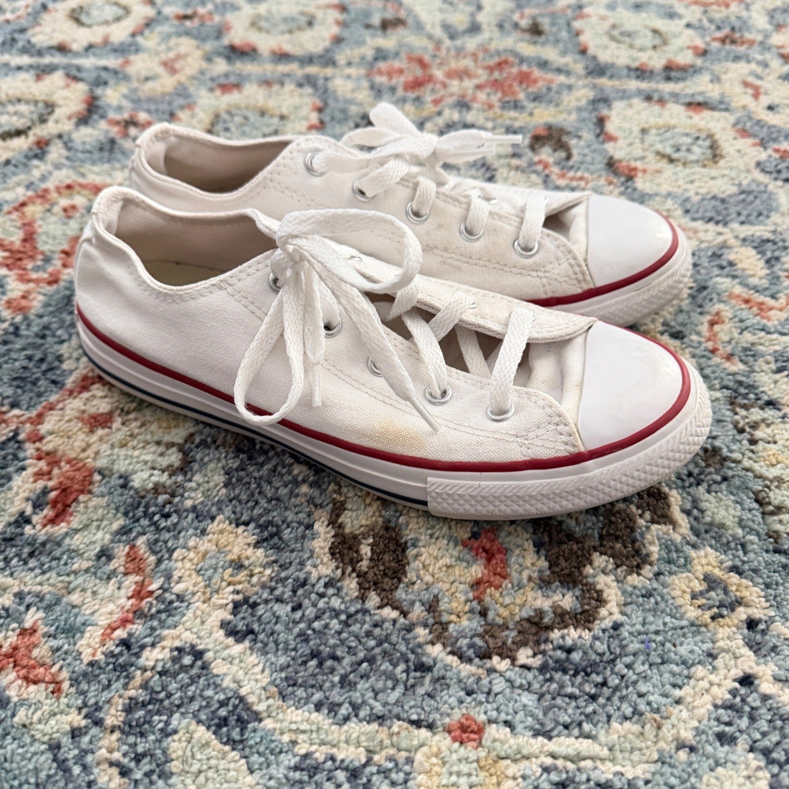 Converse Chuck Taylor All Star Low Youth 3 White Canvas Classic GUC*2
