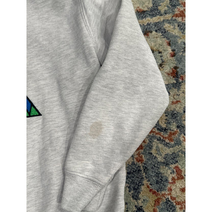 Alta Utah Crewneck Sweatshirt Kids Medium Grey Mountain Graphic Pullover *Flawed2
