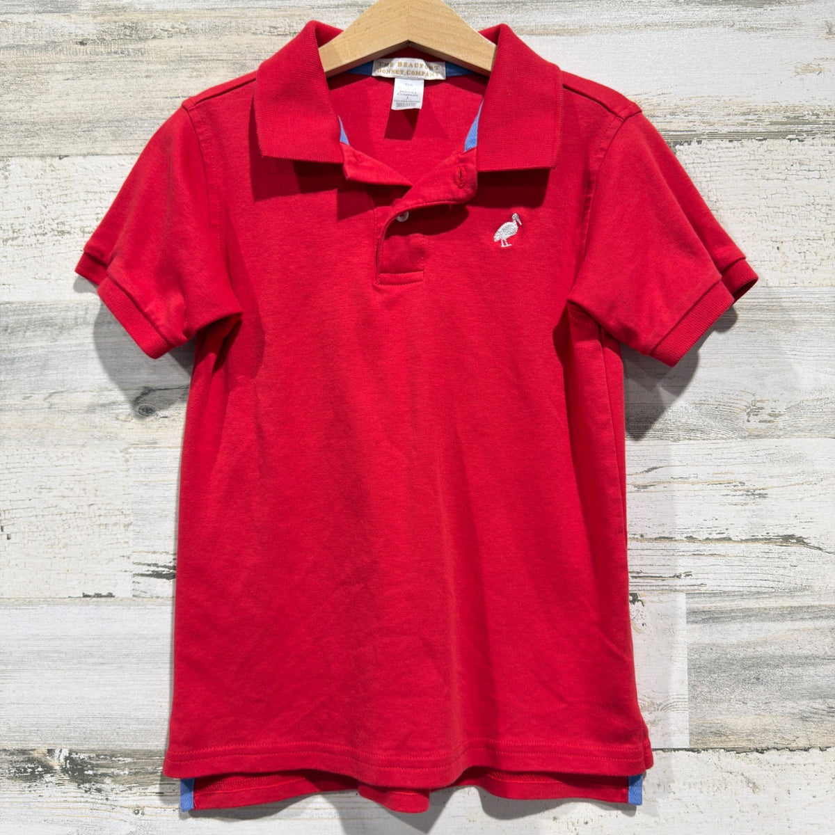 The Beaufort Bonnet Company Polo Boys 7 Red Pima Cotton Preppy EUC0
