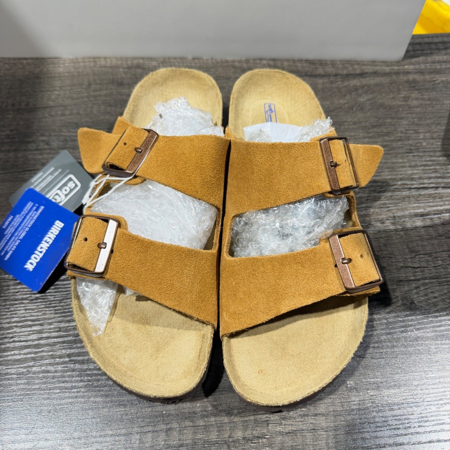 Birkenstock Arizona Sandals Women 39 Mink Suede Soft Footbed NWT2