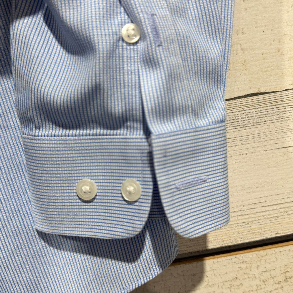Class Club Gold Label Button Down Boys 14/16 Blue Striped Preppy EUC5