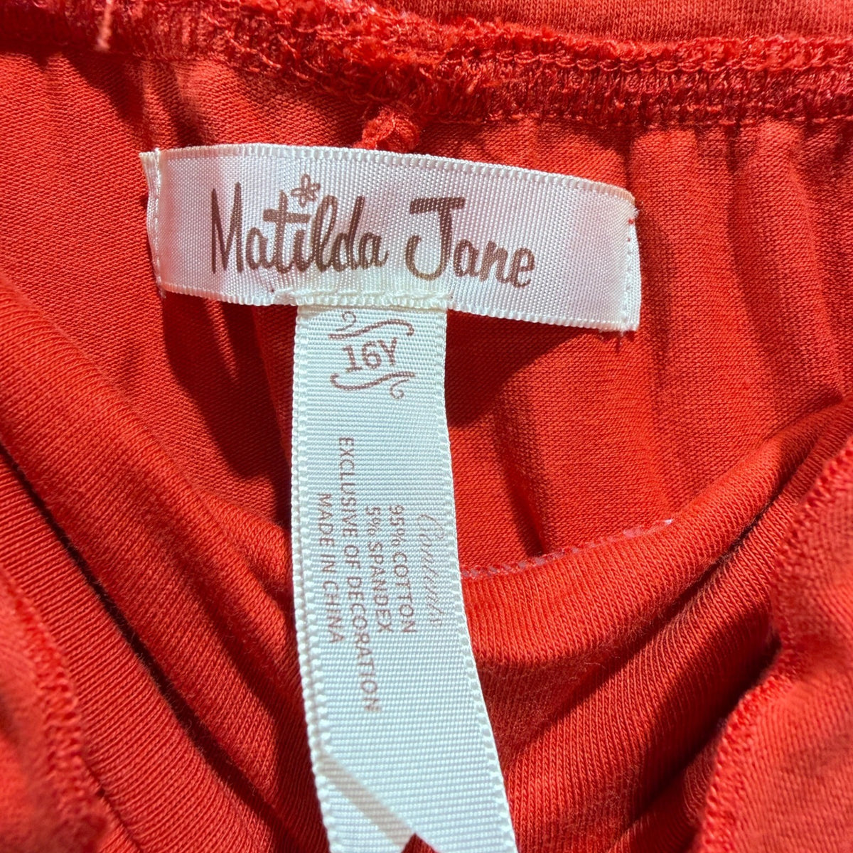Matilda Jane Tunic Pants Set Girls 16Y Red Christmas Tree Ruffle Holiday EUC8