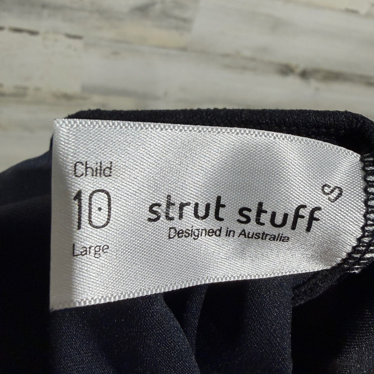 Strut Stuff Lace Waist Leotard Girls 10 Black Nylon Spandex Contemporary EUC3