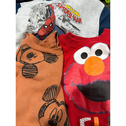Mickey Elmo Spiderman Old Navy Boys 18-24M Sweatshirt Jeans Bundle Characters8