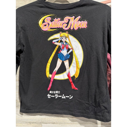 Zara Cat & Jack Sailor Moon Shirt Skirt Set Girls 8-10 Black Pink Anime EUC1