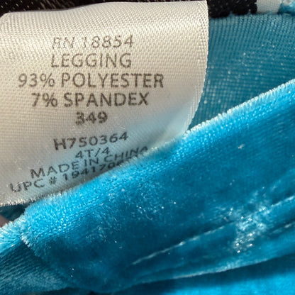 Rachel Zoe Rare Editions Sweatshirt Leggings Set Girls 4T White Teal Velvet7