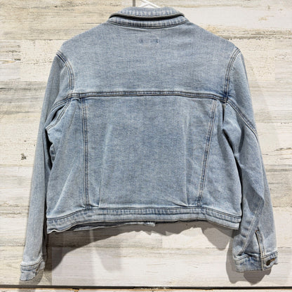 GB Girls Denim Jacket Kids XL Light Blue Button Up Trucker Classic *Flawed3