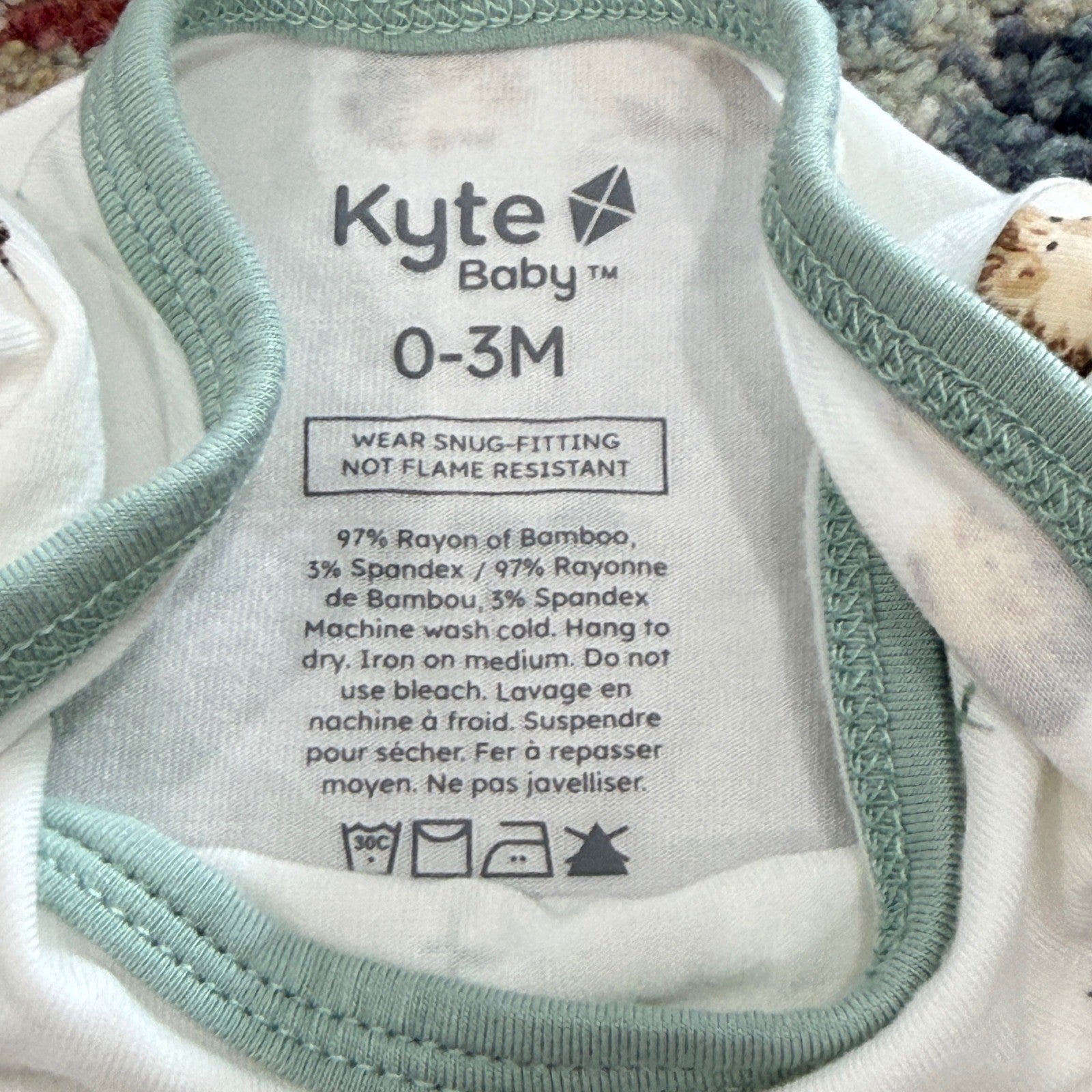 Kyte Baby PurComfy Romper Bodysuit Bundle 0-3M Neutral Cream Hedgehog Bamboo EUC2