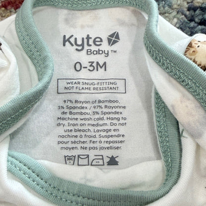 Kyte Baby PurComfy Romper Bodysuit Bundle 0-3M Neutral Cream Hedgehog Bamboo EUC2