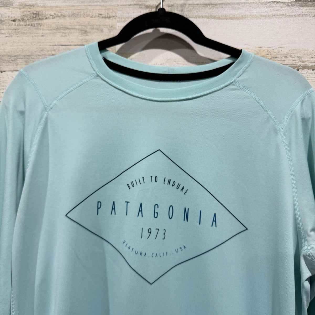 Patagonia Capilene Cool Daily Shirt Men M Blue Long Sleeve Graphic EUC1