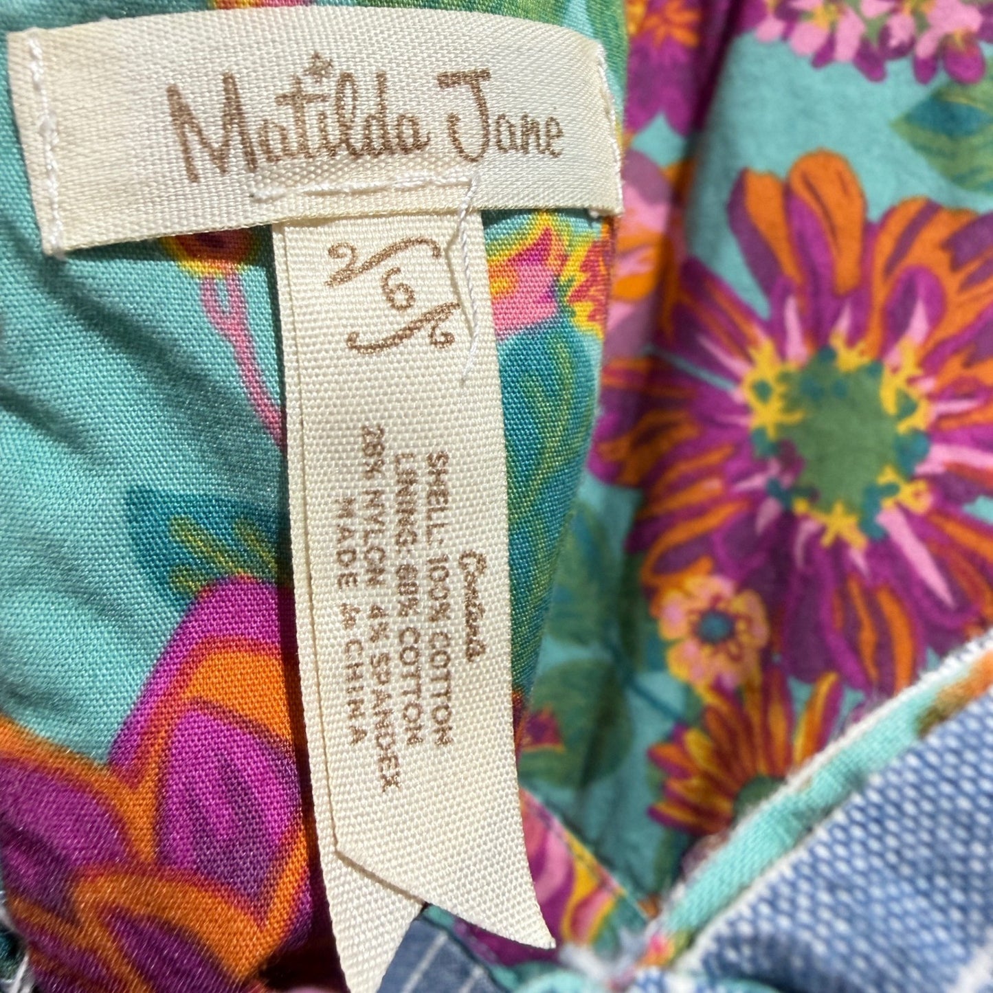Matilda Jane Dress Romper Bundle Girls 6 Blue Striped Ruffle Classic8