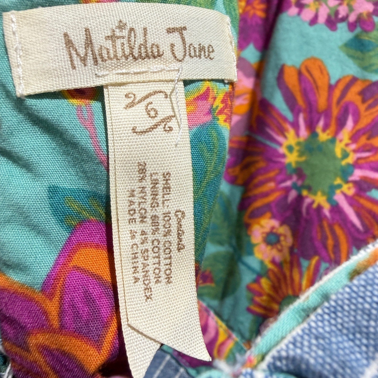 Matilda Jane Dress Romper Bundle Girls 6 Blue Striped Ruffle Classic8