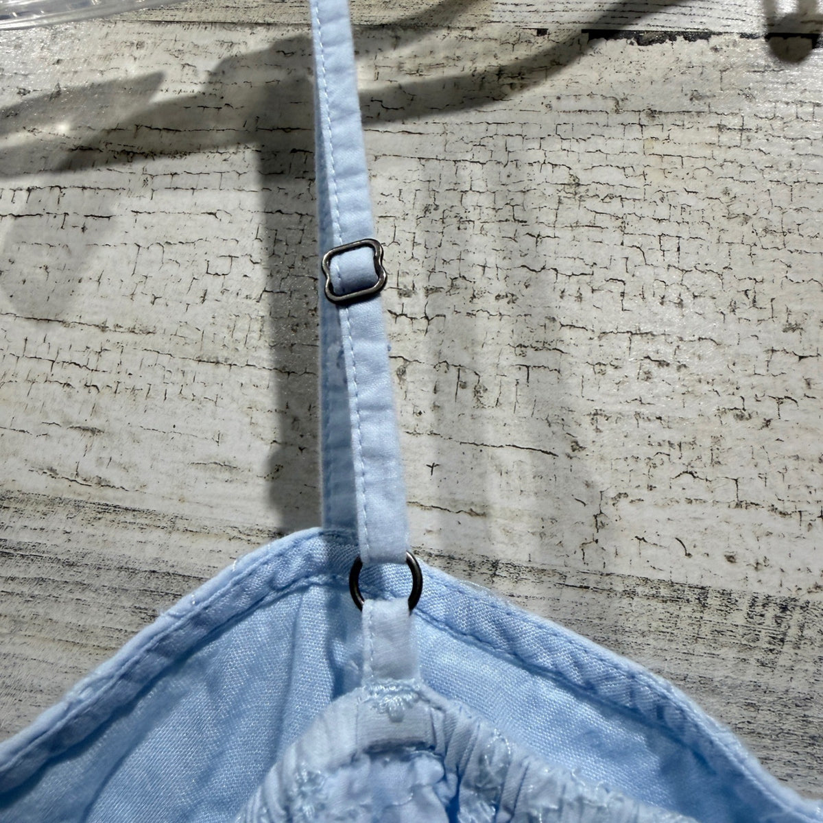 Abercrombie Kids Tiered Eyelet Cami Top Girls 13/14 Light Blue Cotton Boho EUC3