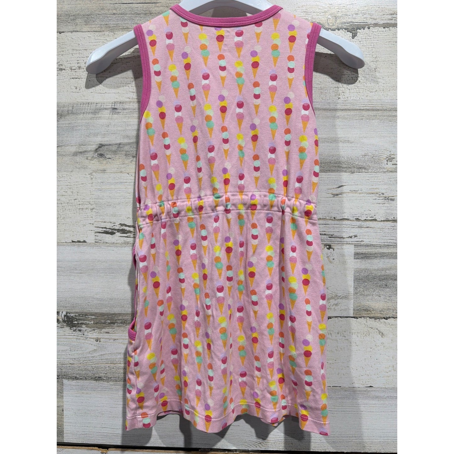 James and Lottie Dress Girls 6 Pink Ice Cream Pima Cotton Preppy EUC2
