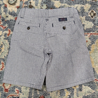 Janie and Jack Gingham Shorts Boys 5 Navy Blue Check Preppy Classic GUC*2