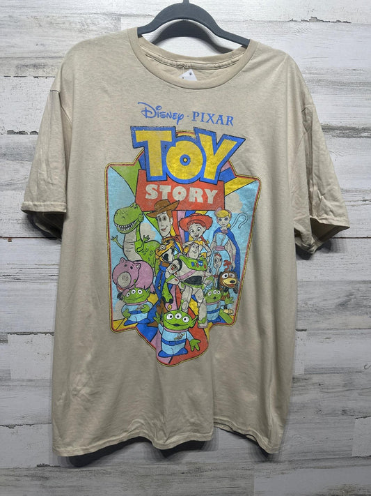 Disney Toy Story T-Shirt Adult  XL Tan Woody Buzz Graphic Retro NWT0