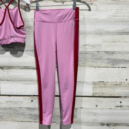 BCG Activewear Set Leggings Sports Bra Girls Size M 8-10 Pink Polyester Sporty3
