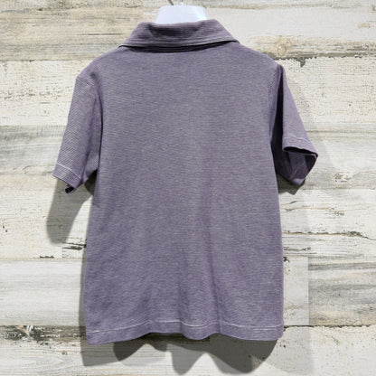 Lila and Hayes Polo Shirt Boys 4T Purple Striped Pima Cotton Classic EUC3