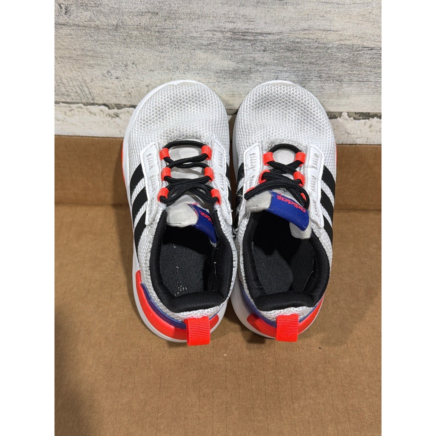 Adidas Racer TR21 Toddler Boys Size 8K Grey Black Red Athletic Sneakers5