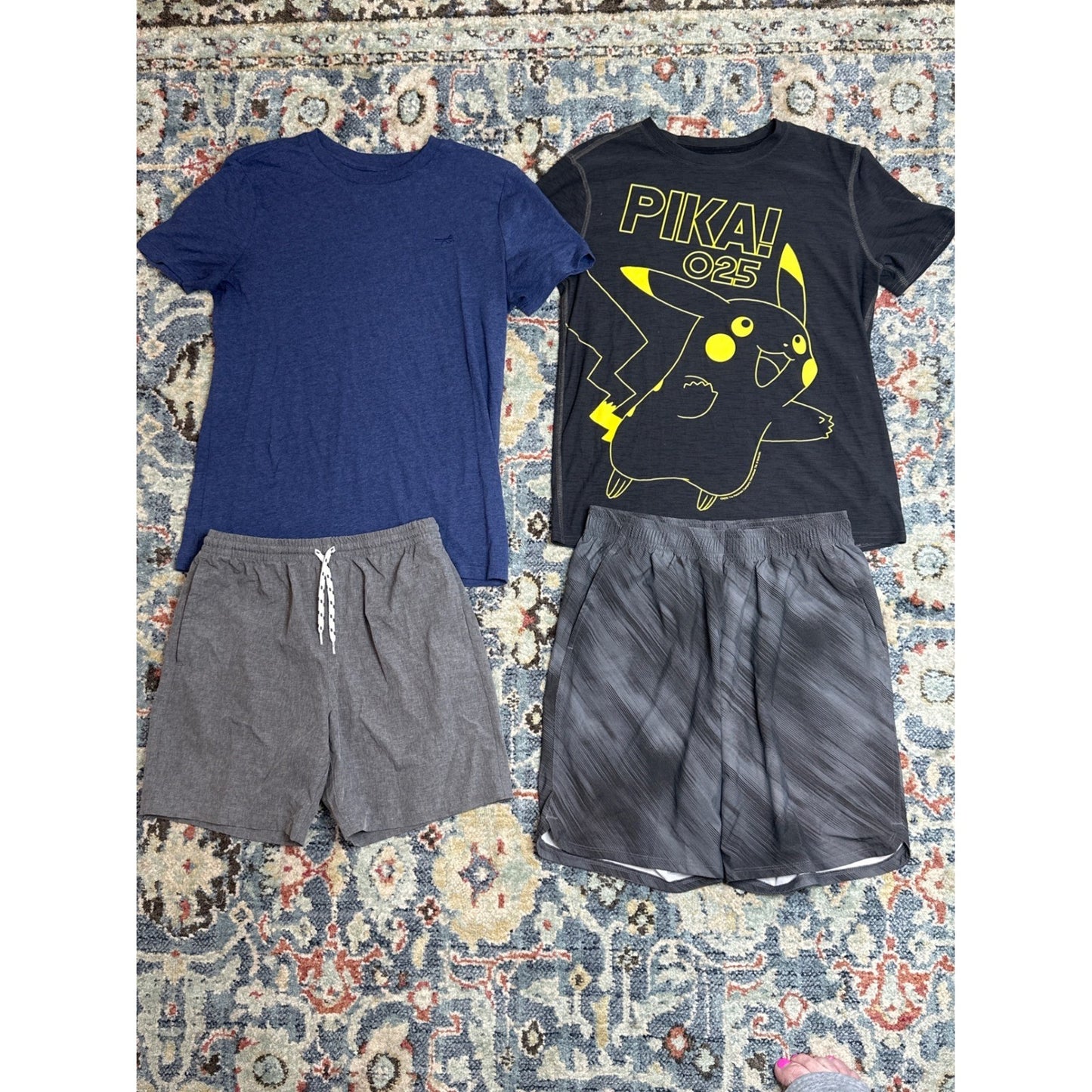 Class Club Old Navy All in Motion Boys 14/16 Blue Grey Pikachu Active Bundle0