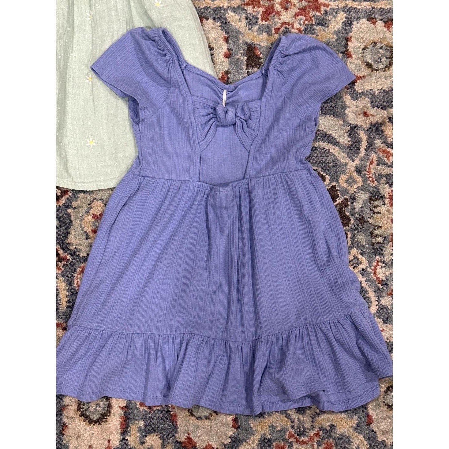 Old Navy Cat & Jack Dresses Girls 4T Purple Green Pink Floral Leopard2