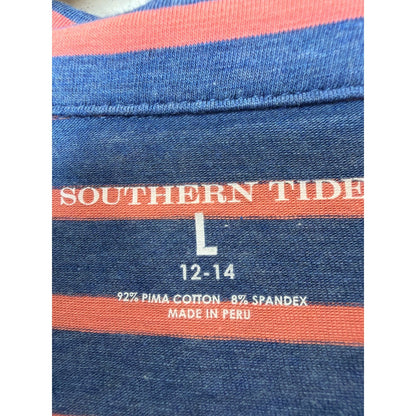 Southern Tide Shirt Bundle Boys Large 12-14 Blue Pink Striped Preppy Coastal7