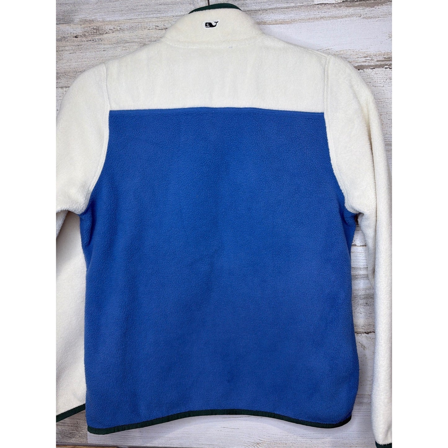 Vineyard Vines Fleece Pullover Boys Medium 12-14 Blue Cream Shep Shirt Preppy3