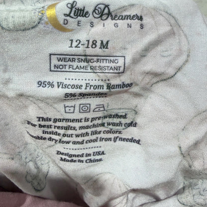 Little Dreamers Designs Bubble Romper Girls 12-18M Pink Hot Air Balloon NWT3
