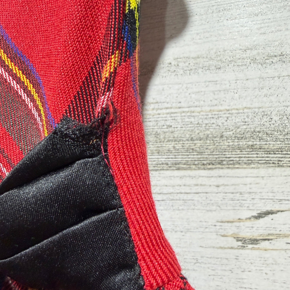 Trish Scully Plaid Dress Girls 8 Red Tartan Holiday Christmas Classic *Flawed2