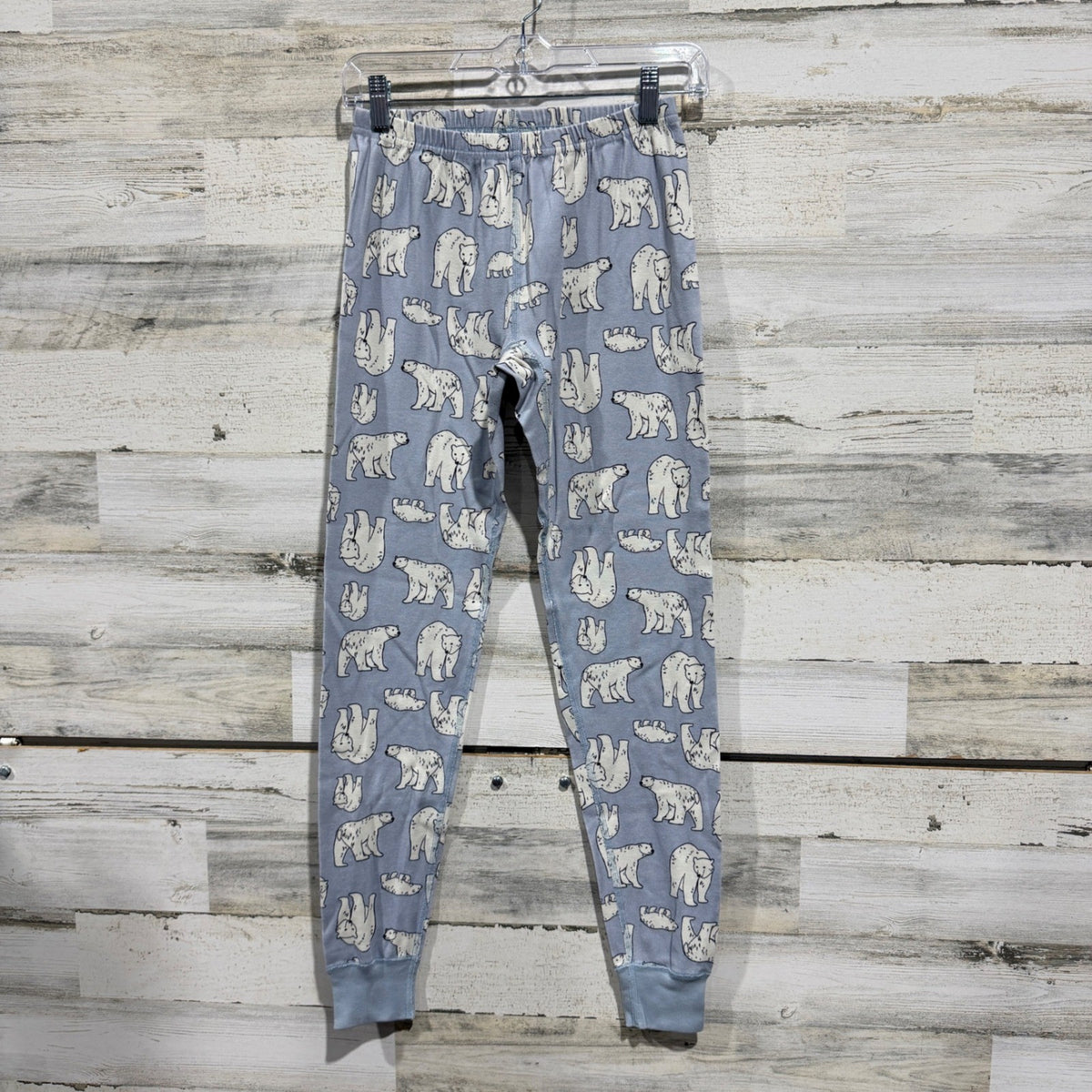 Hanna Andersson Polar Bear Pajama Pants Women Small Blue Cotton Winter Flawed*0