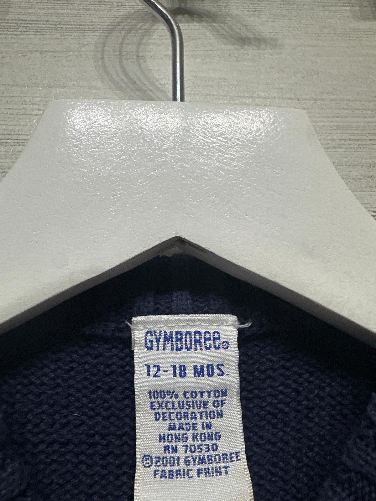 Vintage Gymboree Striped Sweater Boys 12-18 Months Navy Blue Nautical Knit EUC1
