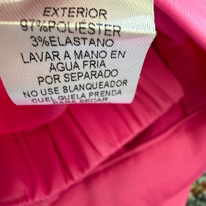 Glam Pleated Shorts Women Large Pink Polyester Spandex Contemporary NWT2
