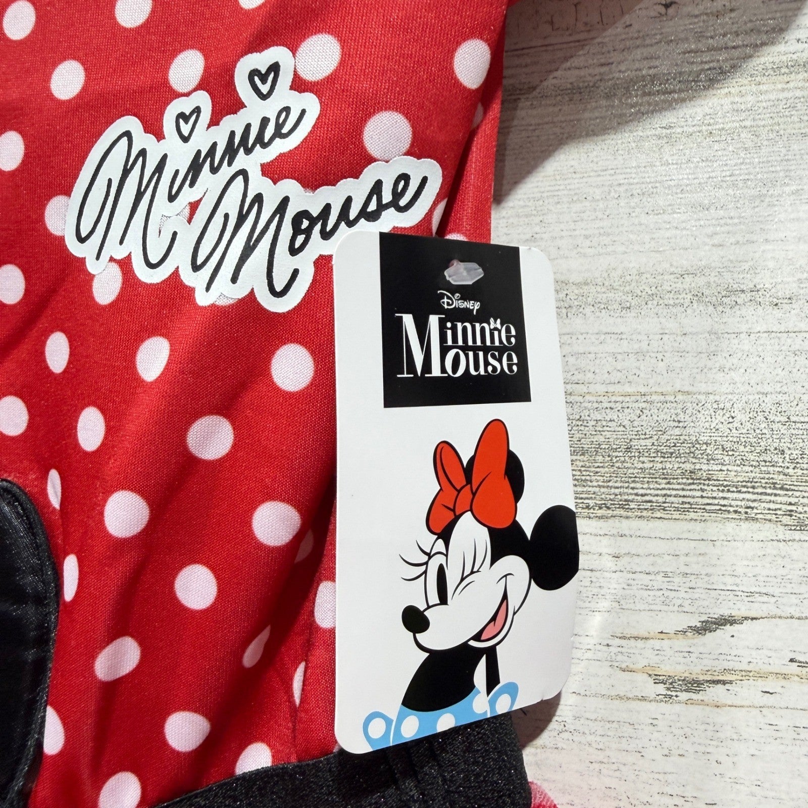 Disney Minnie Mouse Dress Girls 6/6X Red Polka Dot Tutu Disneycore NWT3
