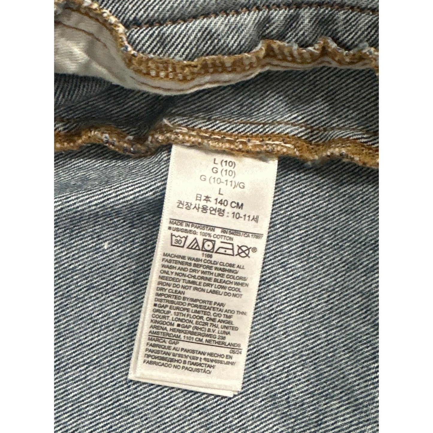 Gap Denim Jacket Girls L 10 Blue Medium Wash Classic Trucker EUC2