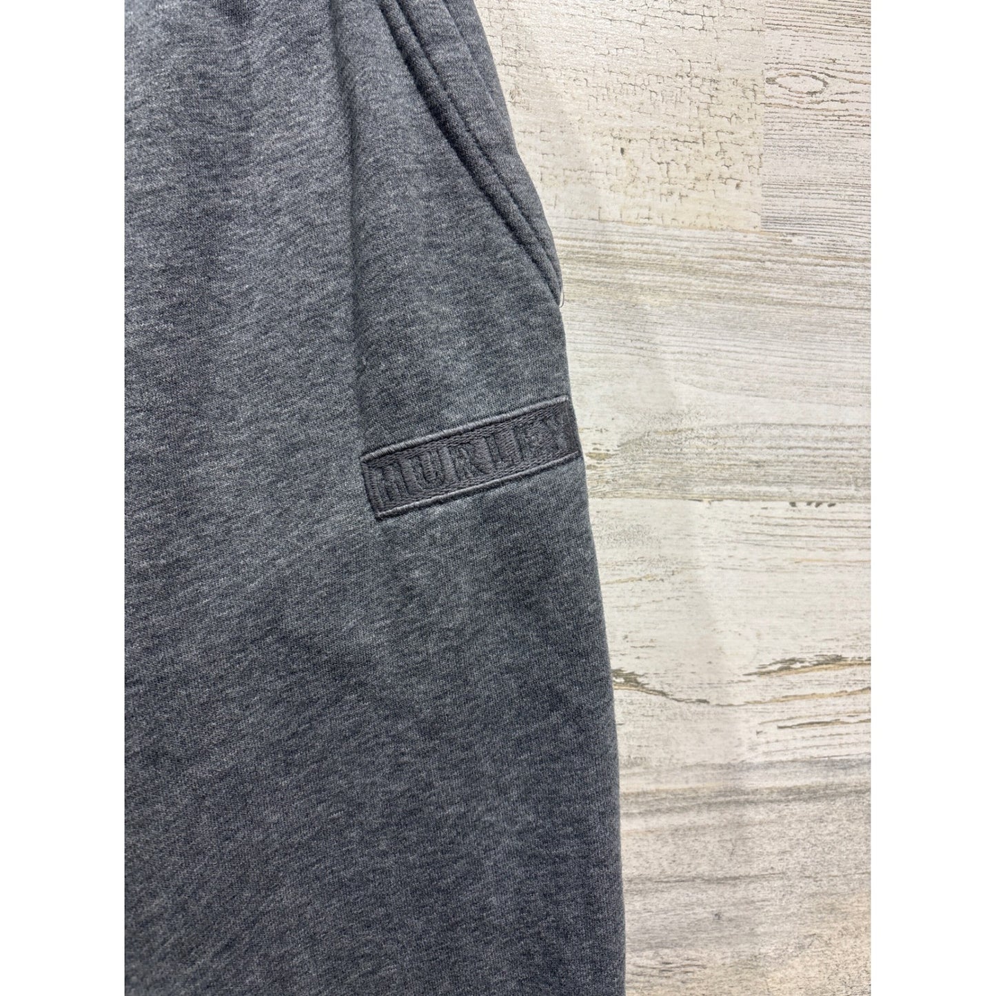 Hurley Sweatpants Men L Gray Fleece Joggers Athleisure1