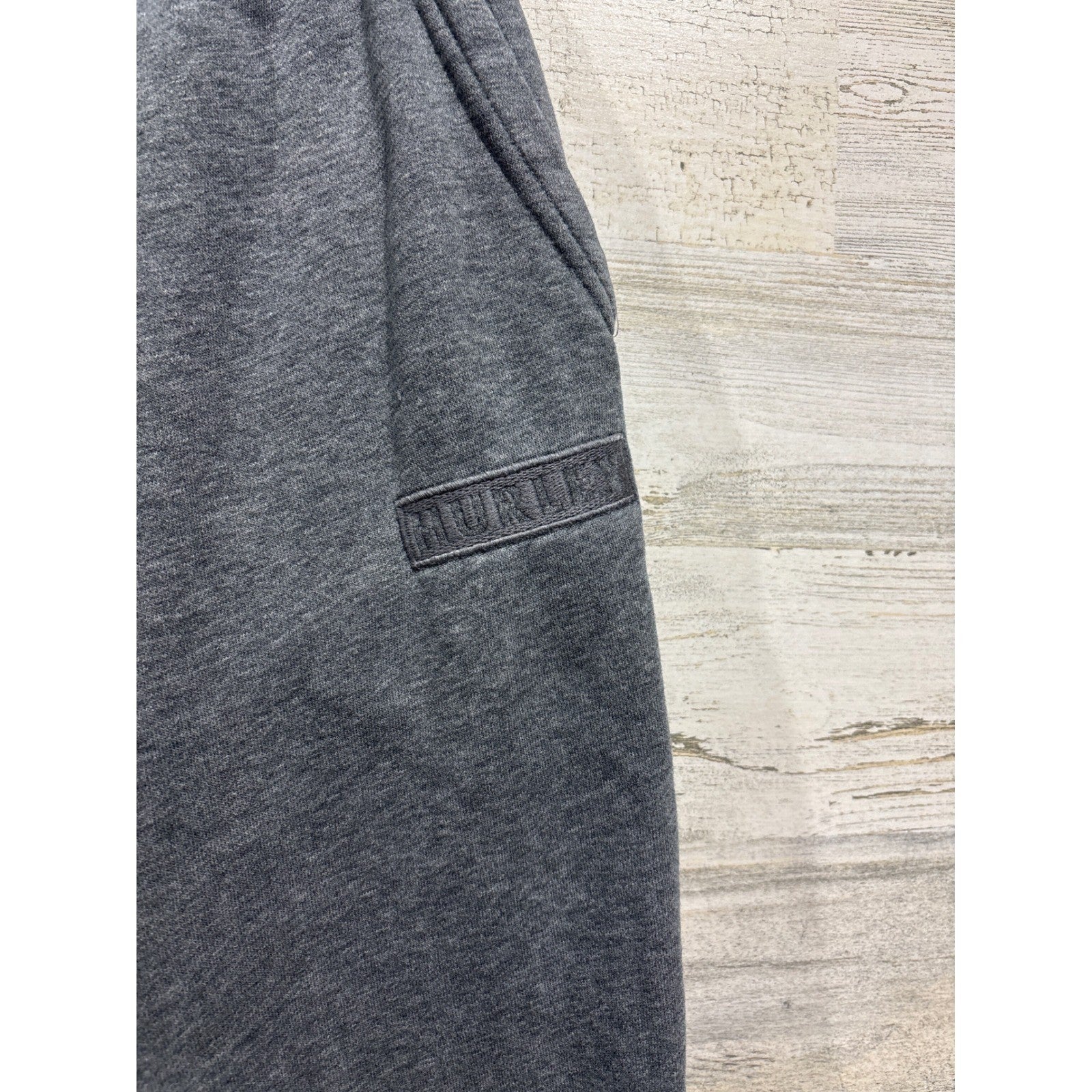 Hurley Sweatpants Men L Gray Fleece Joggers Athleisure1
