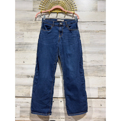 Levi's Wide Leg Jeans Girls 12 Blue Adjustable Waist Skater EUC0