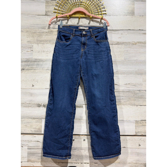 Levi's Wide Leg Jeans Girls 12 Blue Adjustable Waist Skater EUC0