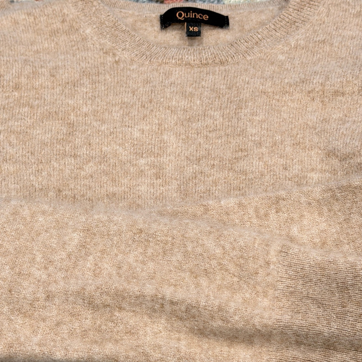 Quince Cashmere Crewneck Sweater Women XS Oatmeal Mongolian Minimalist EUC5