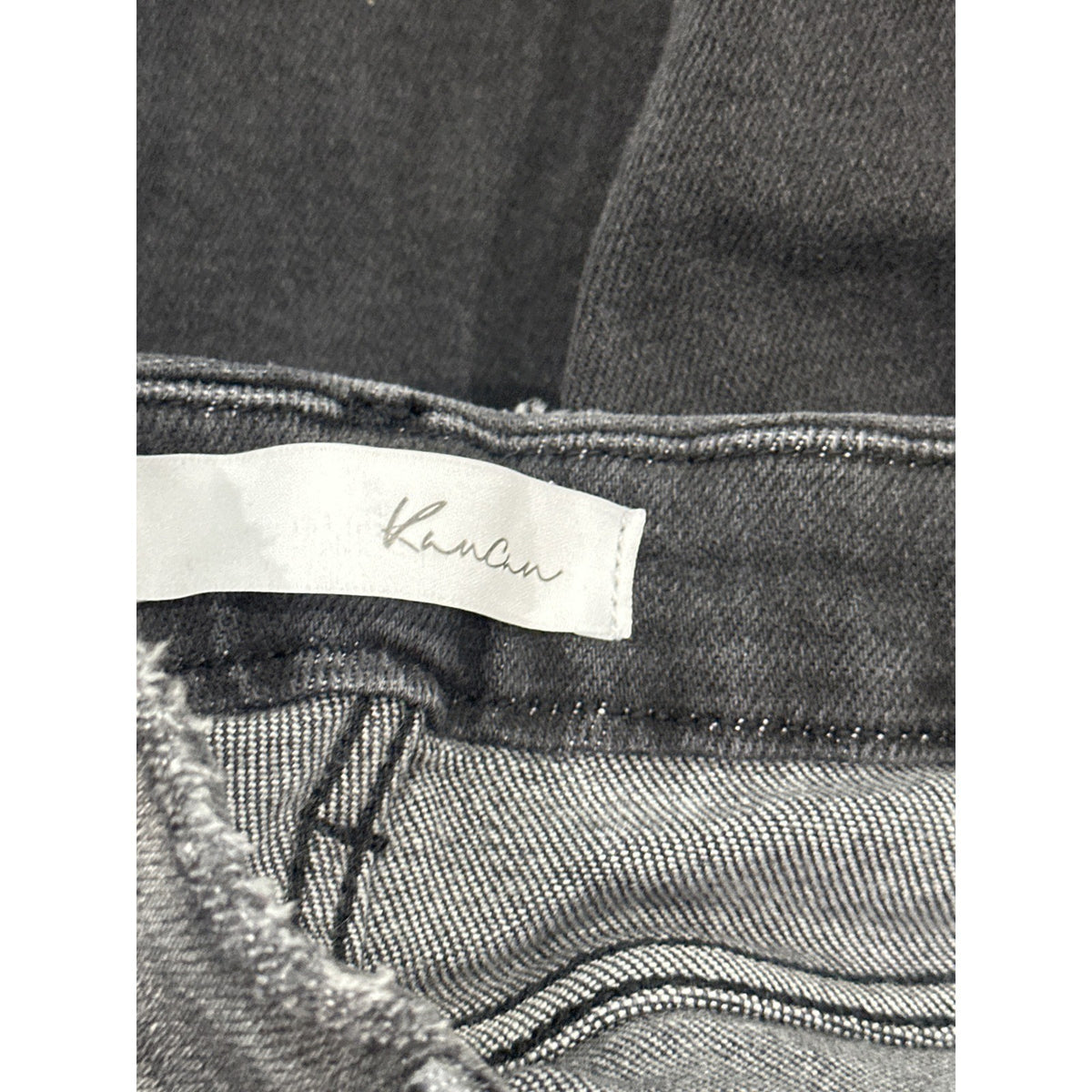 Kancan Skinny Jeans Women 3/25 Black Distressed Button Fly Raw Hem3