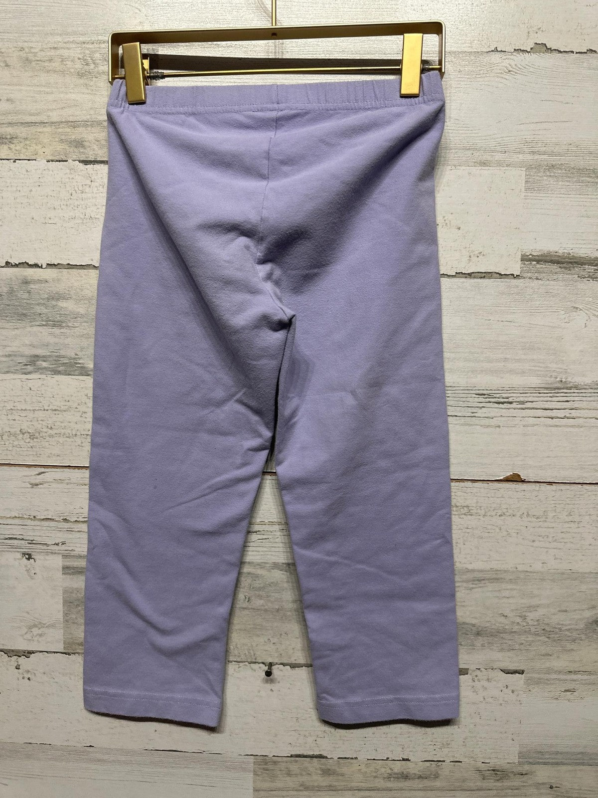 Hanna Andersson Leggings Kids Size 12 Purple Cropped Capri GUC2