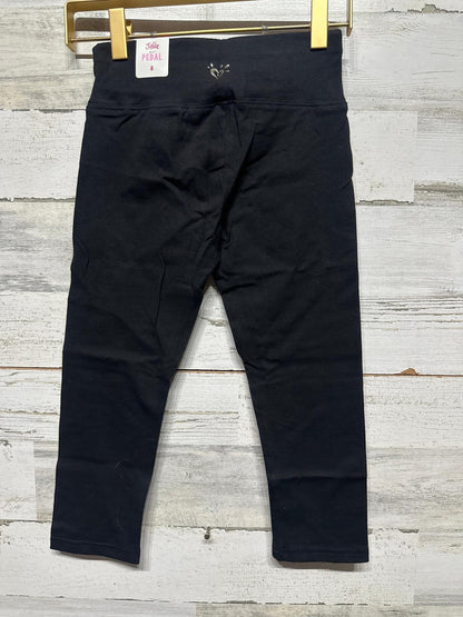 Justice Pedal Pusher Leggings Girls 8 Black Cropped High Waist NWT2