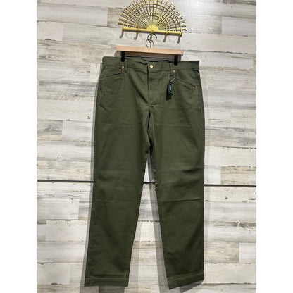 L.L. Bean Canvas Pants Mens 40x34 Green 5-Pocket Gorpcore NWT *Flawed*0
